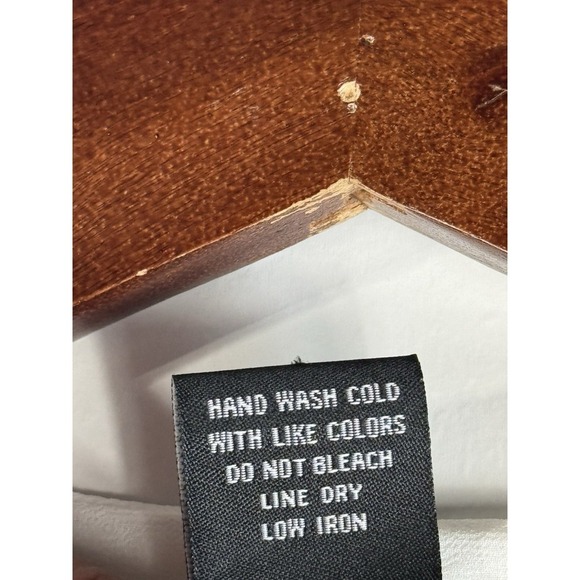 Midnight Velvet Ivory Pleated Tie Neck Long Sleeve Blouse Top Small - Picture 8 of 9